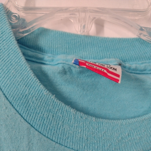 Vintage Single Stitch 1980 - Blue Short Sleeve " The Trail Of Tears" T-shirt - L - Picture 5 of 12